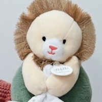 lion en  peluche marron avec doudou - DC4066