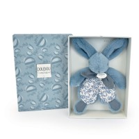 Doudou lapin Bleu - Doudou plat - 18 cm -DC4154.jpg
