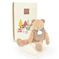 Doudou Ours marron avec mouchoir - Sweety - 25 cm - DC4187-1.jpg