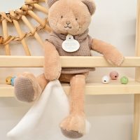 Doudou Ours marron avec mouchoir - Sweety - 25 cm-DC4187.png