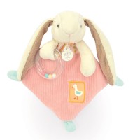 Doudou hochet bebe lapin rose - LAPIN CIBOULETTE - 21 cm- DC4206-01.jpg