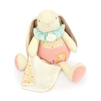 Peluche lapin rose avec son doudou - LAPIN CIBOULETTE - 28 cm-DC4208-01.jpg