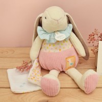 Peluche lapin rose avec son doudou - LAPIN CIBOULETTE - 28 cm- DC4208-2.jpg