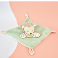 Mini Doudou hérisson plat vert - 19 cm - Sans boite