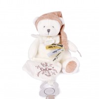 OURS collector ROSE Pantin attache-sucetteDC4330 DOUDOU 25 ANS