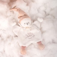 DC4331 DOUDOU 25 ANS - OURS ROSE Doudou cape