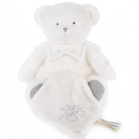 DOUDOU 25 ANS - OURS GRIS collector Pantin avec doudou mouchoir