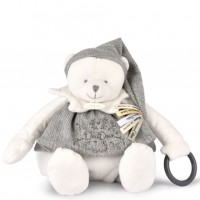 DC4338 -DOUDOU OURS COLLECTOR GRIS Pantin d'activités