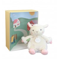 Peluche mouton - 17cm - DOUDOU de la ferme avec boite sonore DC4358