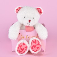 OURS JE T'AIME en sac cadeau - 25 cm