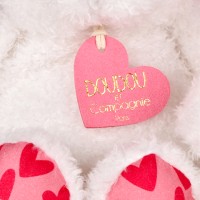 OURS JE T'AIME médaillon rose en forme de coeur