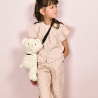 Sac bandouliere - Ours en peluche beige - 30 cm