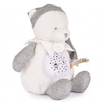 dc4581 veilleuse ours gris musicale projection d'étoile