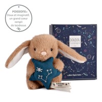 DC4662 Peluche lapin signe astrologique Poissons