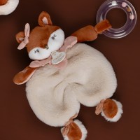 DC4687 Doudou renard hochet bébé