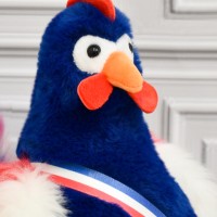 Peluche coq bleu marine avec écharpe bleu blanc rouge- FR8017-1.jpg