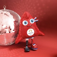 Peluche mascotte Jeux Paralympiques Paris 2024 fabriquée en France - Edition limitée version maille lurex- 29 cm-JO2441-4.jpg