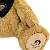 Ours en peluche marron Paris 2024 - avec bandana noir-JO2452-4.jpg