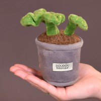 Peluche fleur - 9 cm- Plante avec feuilles vertes et pot violet- SP4345-22.jpg