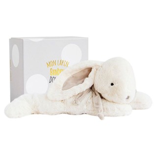 Peluche Lapin géant Bonbon + coffret Taupe - 75 cm
