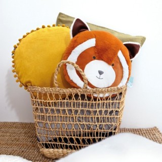 coussin enfant panda roux