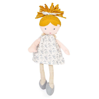 Poupée de chiffon en coton BIO Bleuette - 30 cm