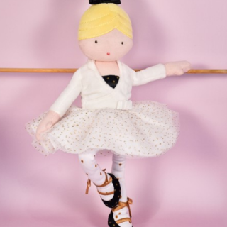 Anais, ma petite ballerine - Poupée en tissu danseuse -  35 cm