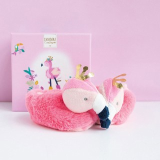 Coffret chaussons Bébé - Flamant rose 0-6 Mois