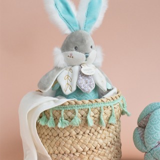 Peluche musicale lapin de sucre - 20 cm