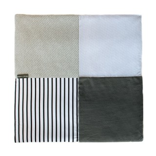 Tapis de jeu Bébé - Gris / blanc - 100 X 100 cm