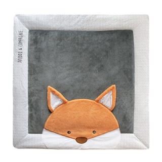 Tapis de Parc Renard  - gris / orange - 100 x 100 cm