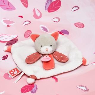 Mini doudou Chat corail - 20 cm