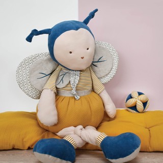 Peluche géante Pollen l'abeille en coton BIO - 90 cm