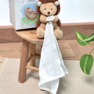 Doudou attache sucette peluche Hérisson - 12 cm - Unicef