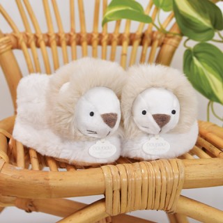 Chaussons bébé en peluche Lion - Unicef - 0-6  mois