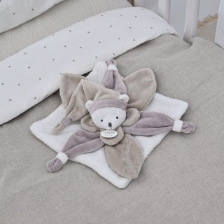 Doudou plat Ours Collector taupe - 24 cm
