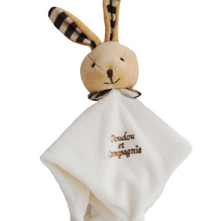 Doudou 202 - L'Original ! - Doudou plat lapin marron - 25 cm