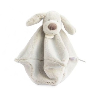 Doudou plat chien beige marron - 22 cm