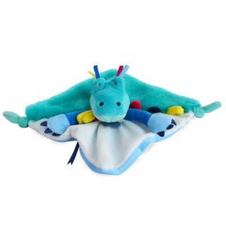 Doudou plat Crocodile vert Tropi'Cool - 21 cm