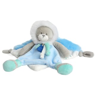 Doudou plat Lion bleu Artik'Cool - 21 cm