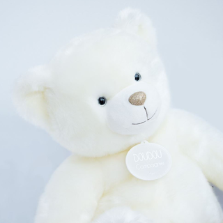 Ours en peluche Collection- Blanc poudré