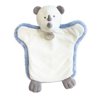 Marionnette à main Rhinocéros bleu - 25 cm