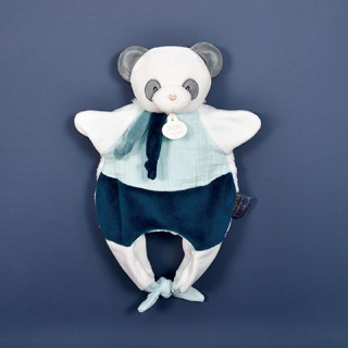 Doudou Panda marionnette - Petit sac - Amusette  3 EN 1