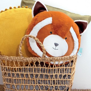 Coussin bebe Panda roux - 30 cm