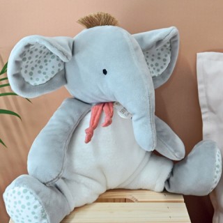 Doudou elephant gris - 30 cm