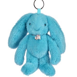 Porte clé lapin en peluche Turquoise - 18cm - Lapin Fleurette