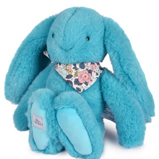 Peluche lapin Turquoise - 25cm - Lapin Fleurette