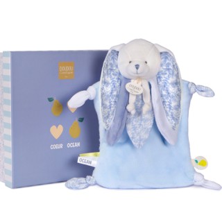 Doudou lapin Coeur Océan - 25 cm