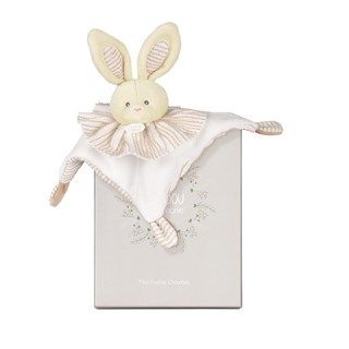Doudou plat Lapin - 20cm - les Chouchoux