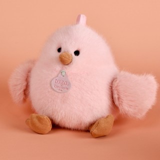 Peluche paques poussin rose - 15 cm - PIOU -